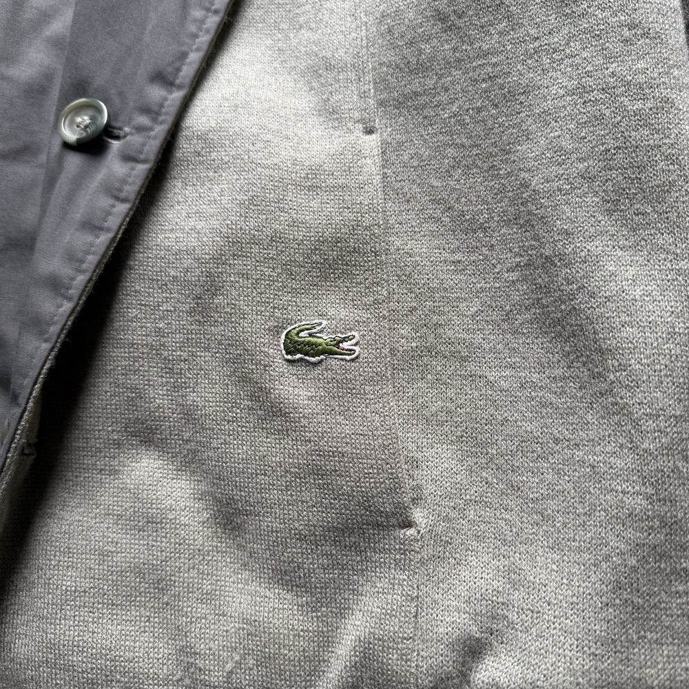 Vintage Lacoste‎ Izod Reversible Knit Cardigan Nylon Windbreaker Jacket L - Picture 4 of 9